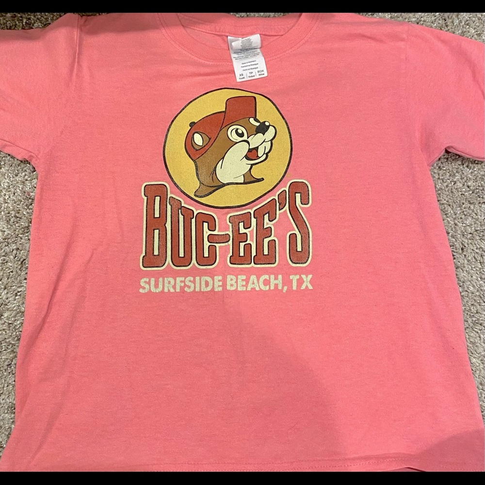 Youth XS Bucees tshirt pink